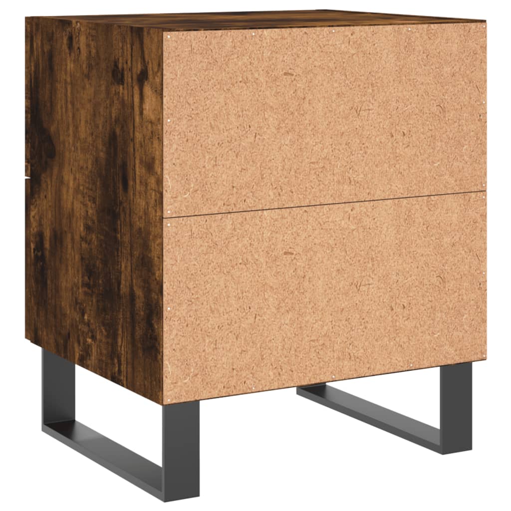 Bedside table smoked oak 40x35x47.5 cm wood material
