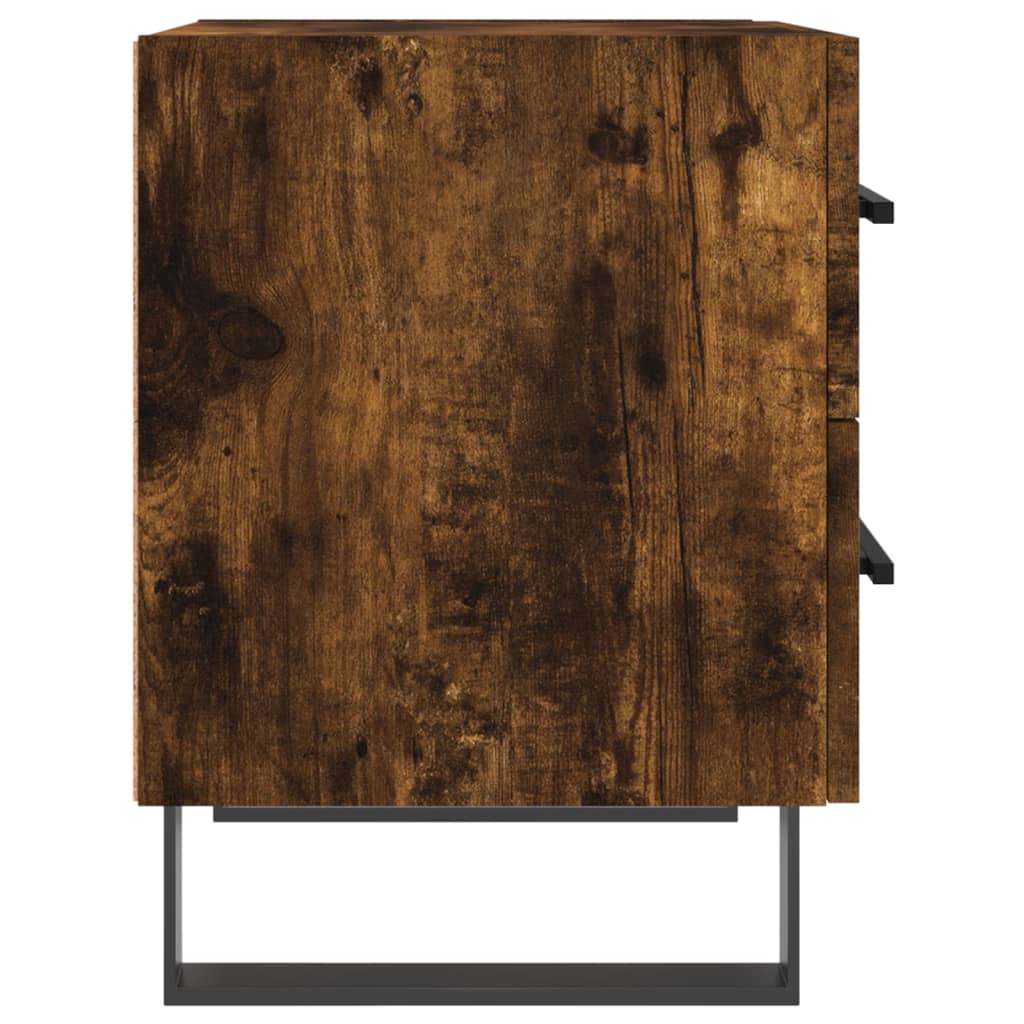 Tables de chevet 2 pcs. chêne fumé 40x35x47,5 cm matériau bois