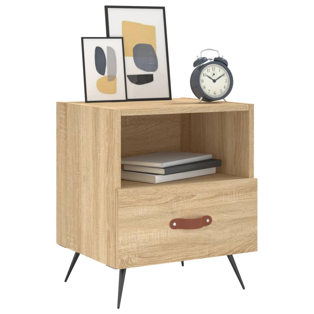 Tables de chevet 2 pcs. Chêne Sonoma 40x35x47,5 cm matériau bois