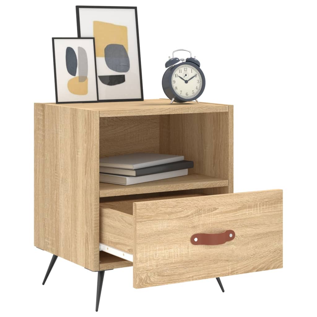 Tables de chevet 2 pcs. Chêne Sonoma 40x35x47,5 cm matériau bois