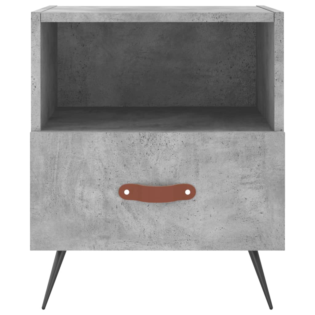 Bedside tables 2 pcs. Concrete grey 40x35x47.5 cm wood material