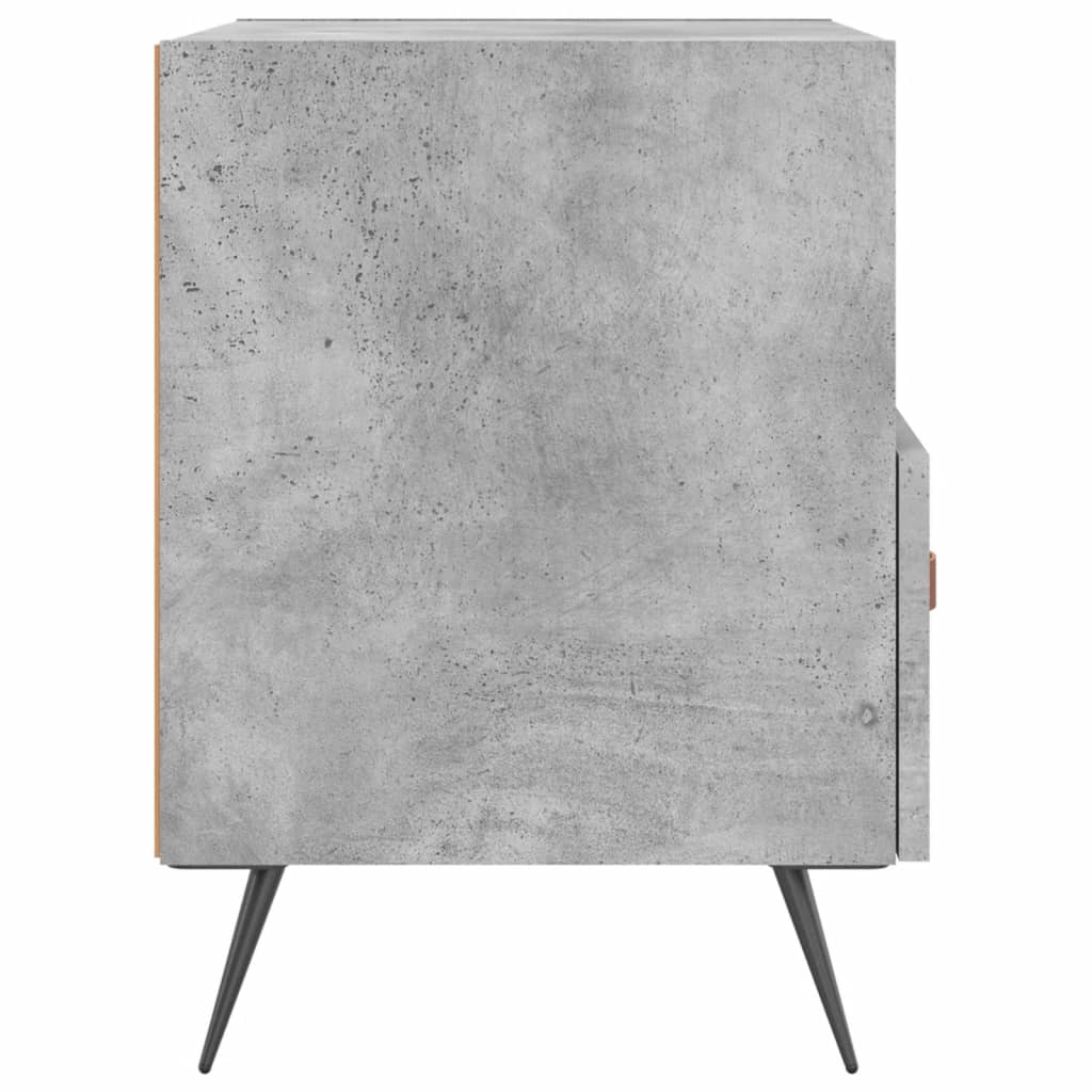 Bedside tables 2 pcs. Concrete grey 40x35x47.5 cm wood material