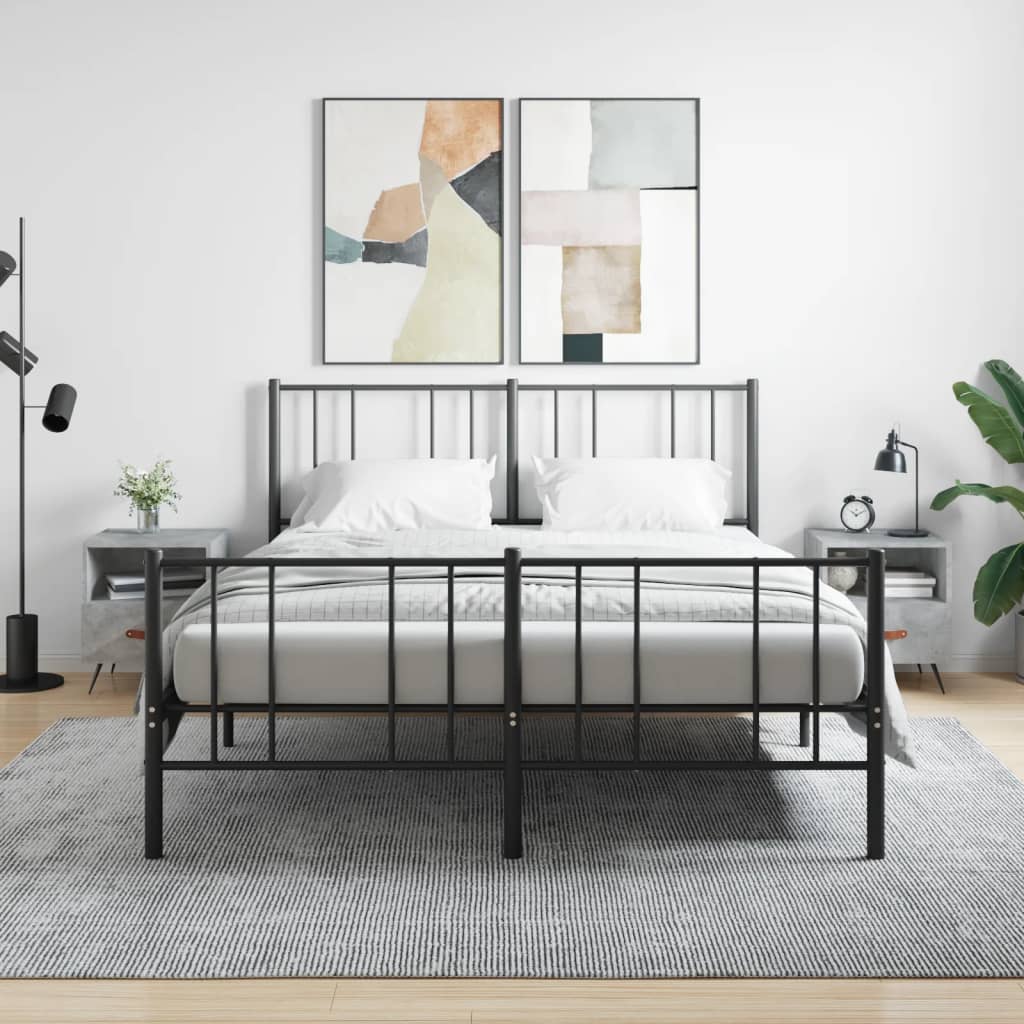 Bedside tables 2 pcs. Concrete grey 40x35x47.5 cm wood material