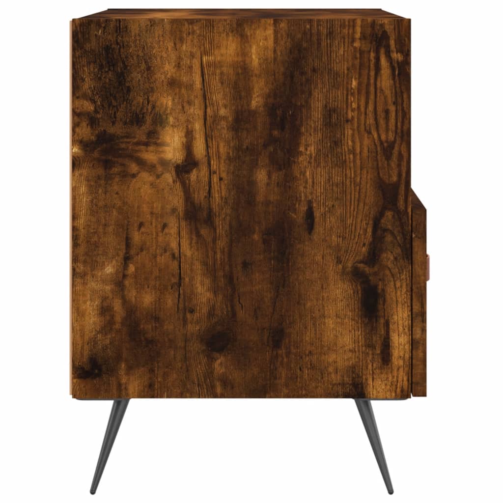 Bedside table smoked oak 40x35x47.5 cm wood material