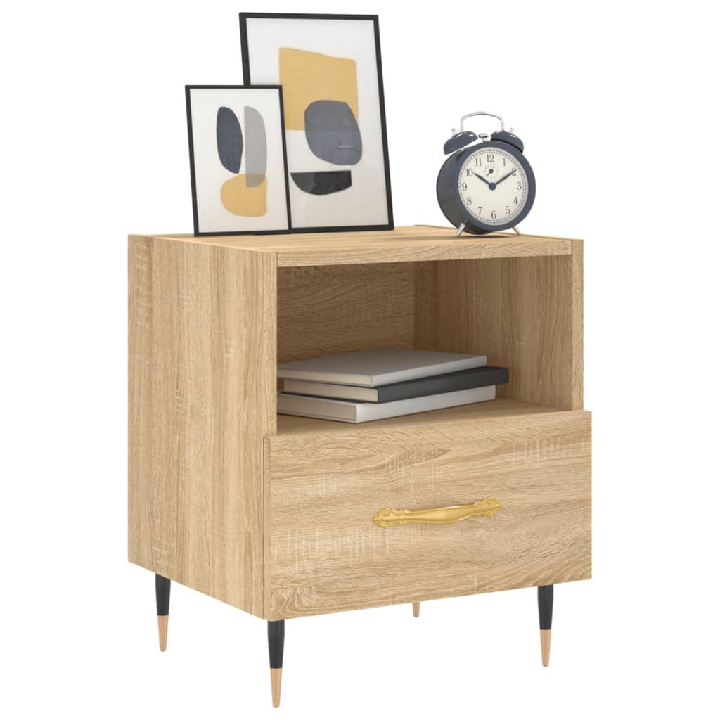 Tables de chevet 2 pcs. Chêne Sonoma 40x35x47,5 cm matériau bois