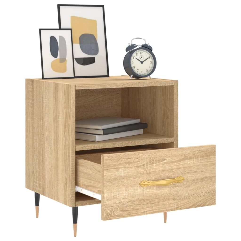 Tables de chevet 2 pcs. Chêne Sonoma 40x35x47,5 cm matériau bois