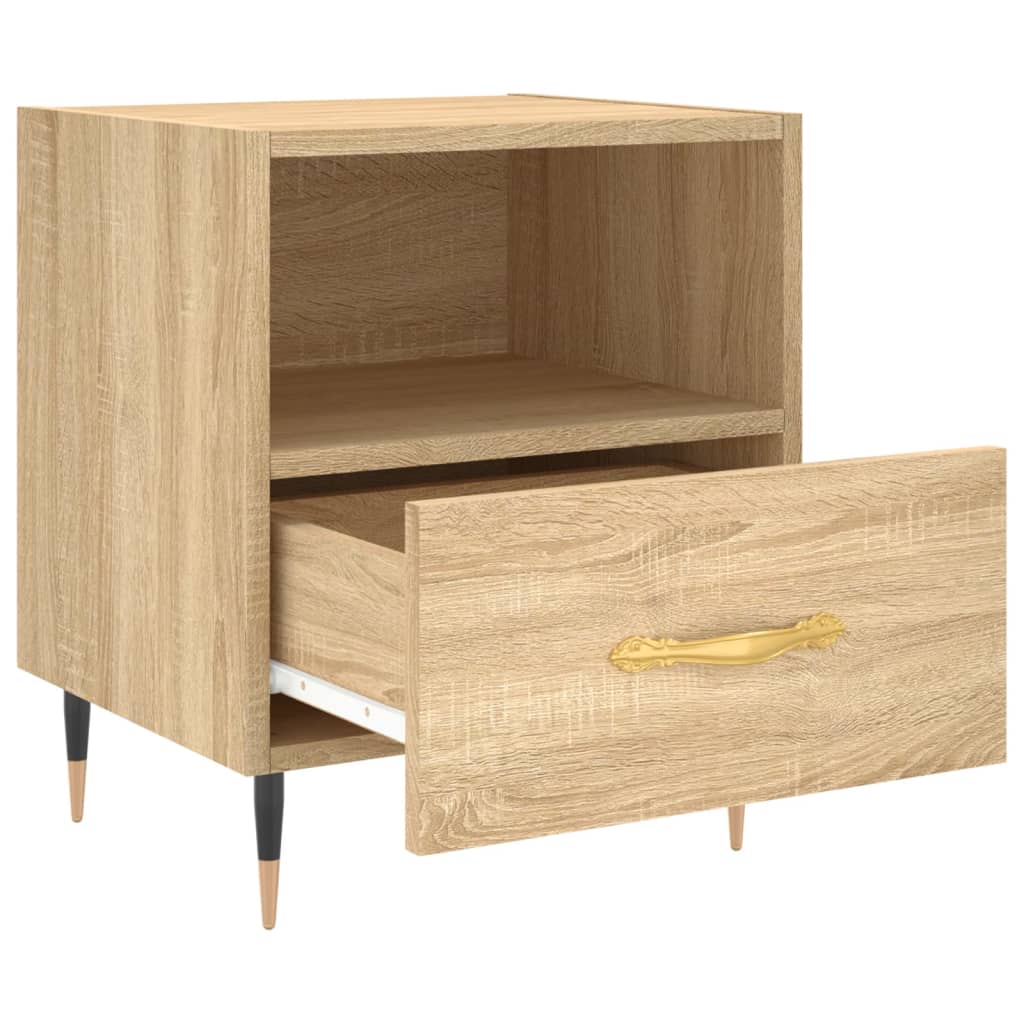 Tables de chevet 2 pcs. Chêne Sonoma 40x35x47,5 cm matériau bois