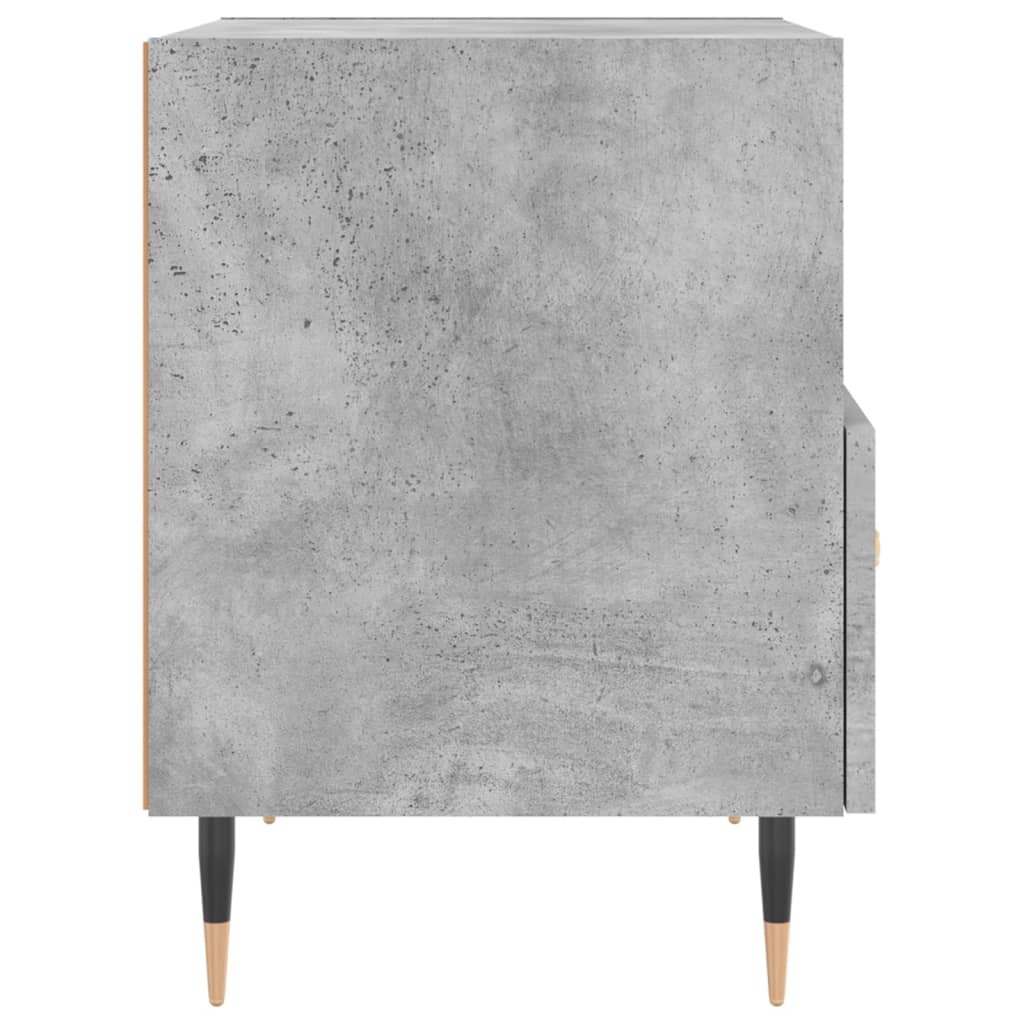 Bedside tables 2 pcs. Concrete grey 40x35x47.5 cm wood material
