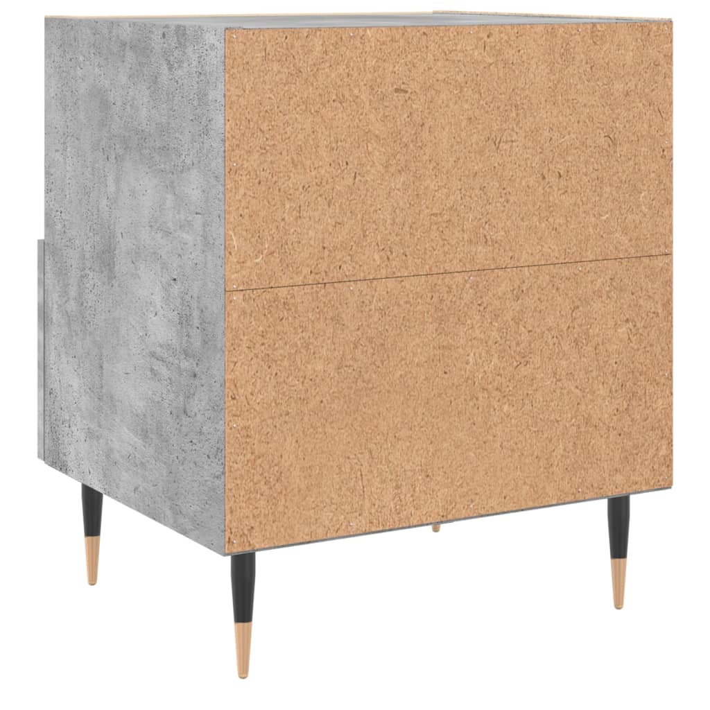 Bedside tables 2 pcs. Concrete grey 40x35x47.5 cm wood material