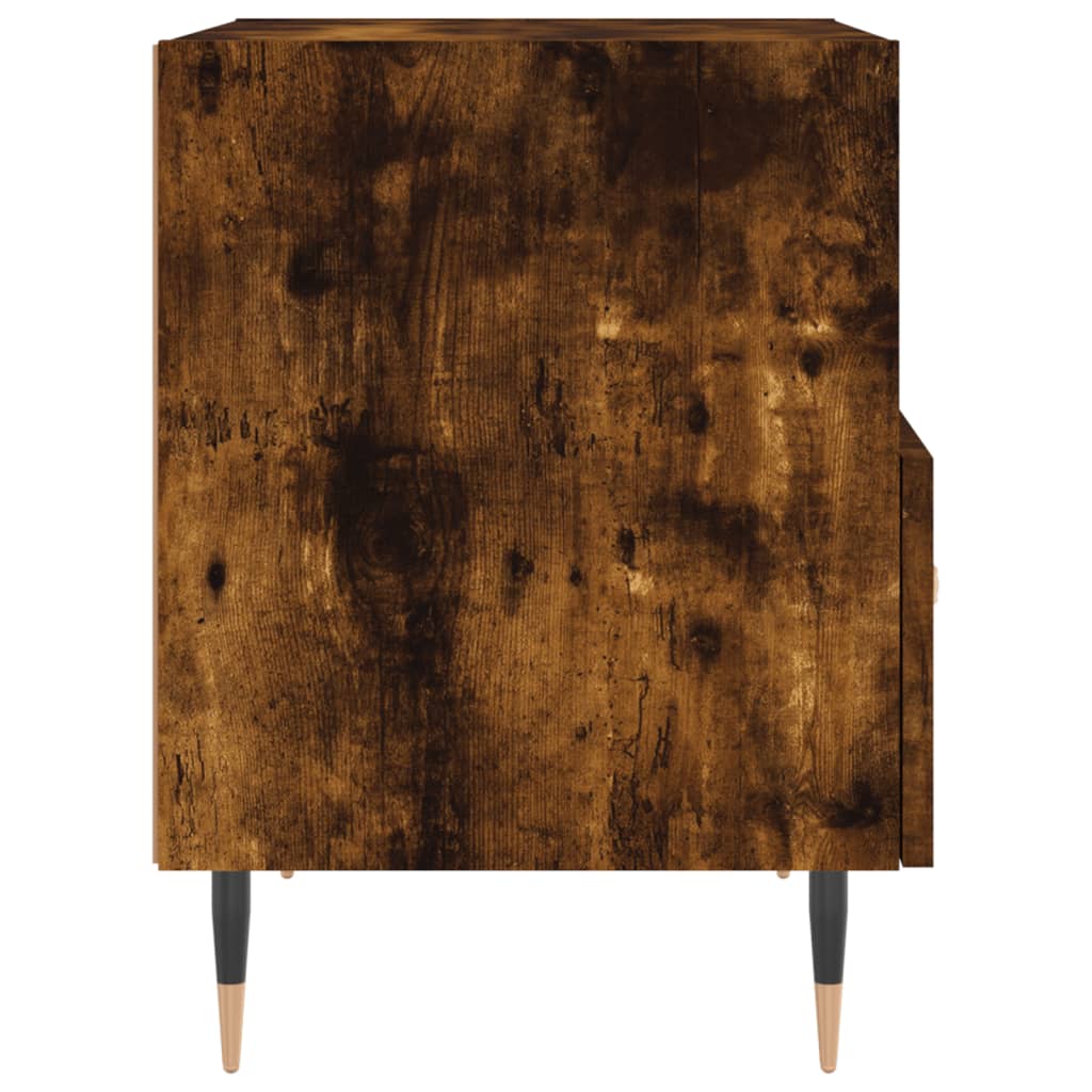 Bedside table smoked oak 40x35x47.5 cm wood material