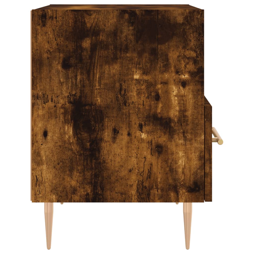 Tables de chevet 2 pcs. chêne fumé 40x35x47,5 cm matériau bois