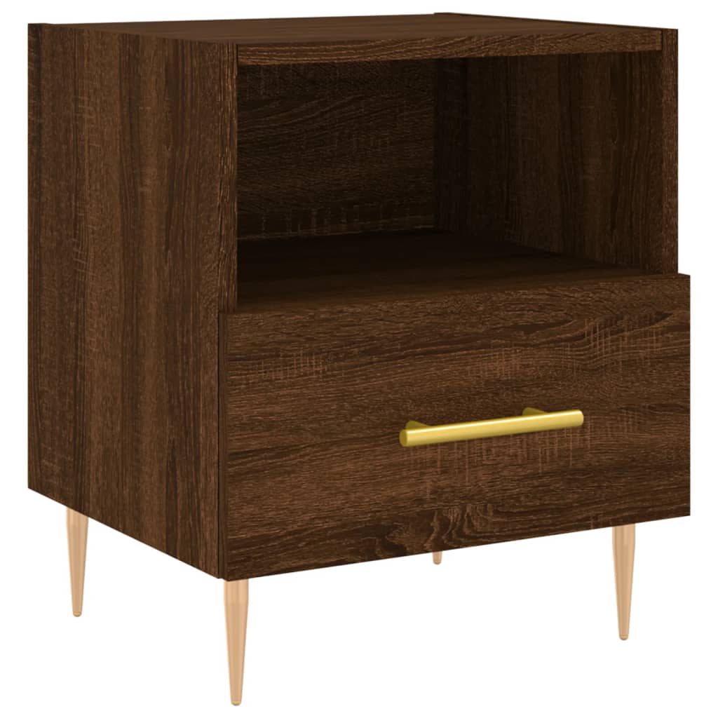 Nachttische 2Stk. Braun Eichen-Optik 40x35x47,5cm Holzwerkstoff