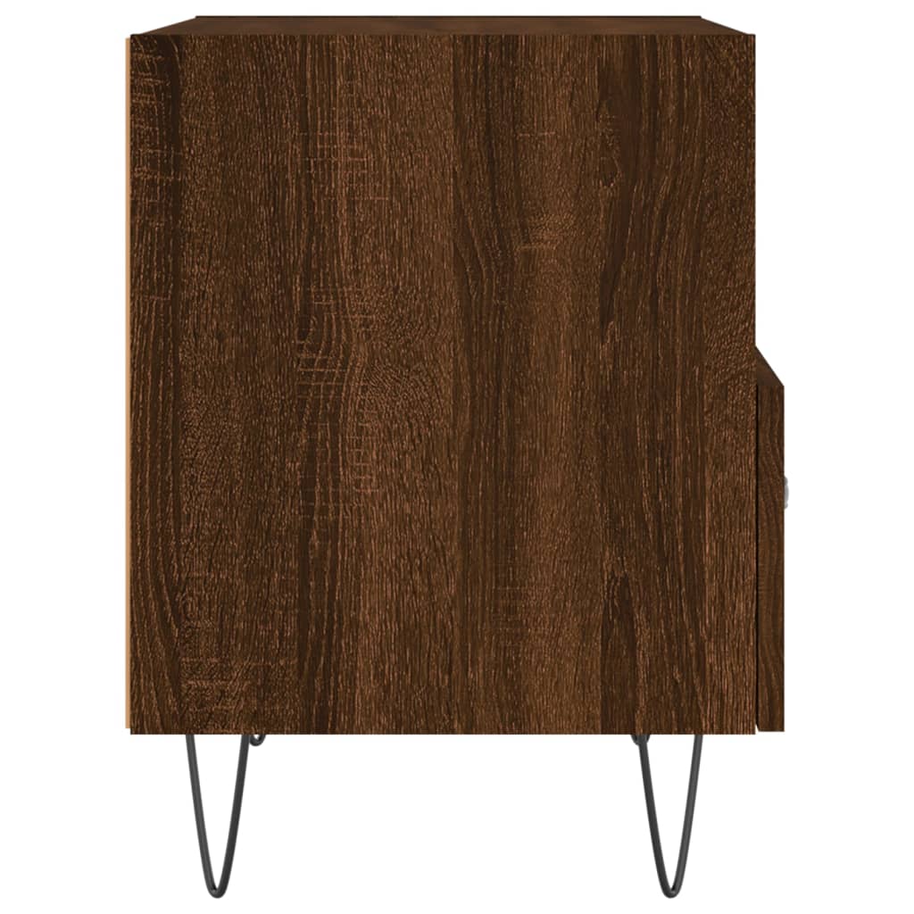 Tables de chevet 2pcs. Aspect chêne brun 40x35x47,5cm matériau bois