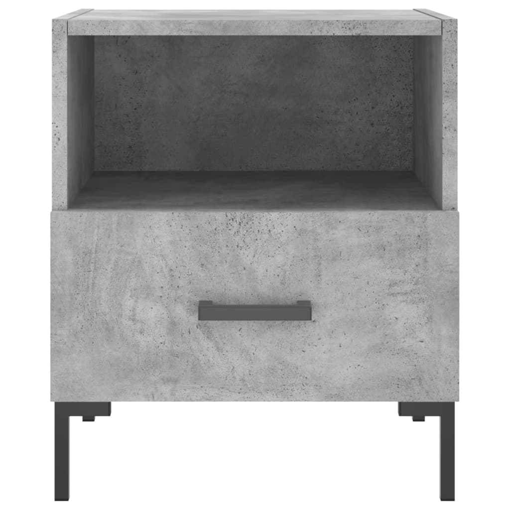 Bedside tables 2 pcs. Concrete grey 40x35x47.5 cm wood material
