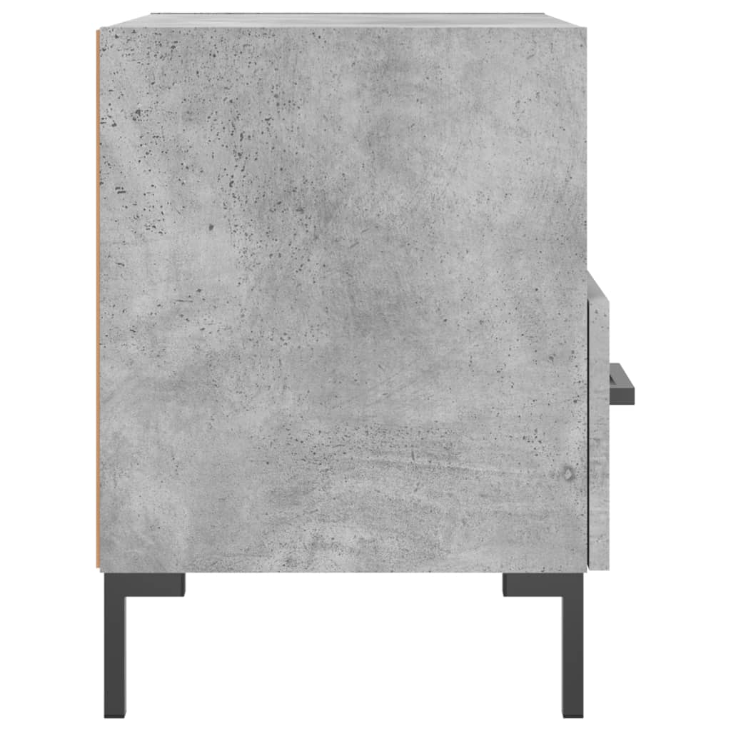 Bedside tables 2 pcs. Concrete grey 40x35x47.5 cm wood material