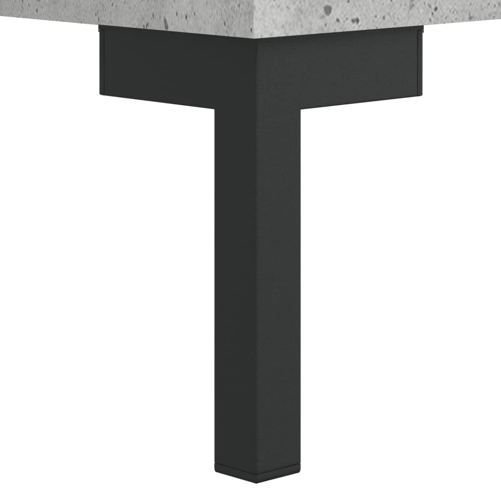 Bedside tables 2 pcs. Concrete grey 40x35x47.5 cm wood material