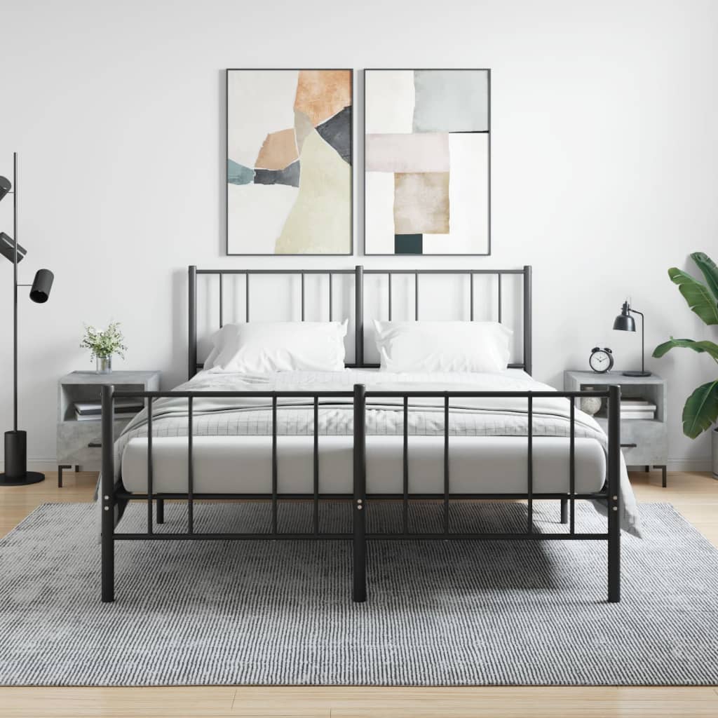 Bedside tables 2 pcs. Concrete grey 40x35x47.5 cm wood material