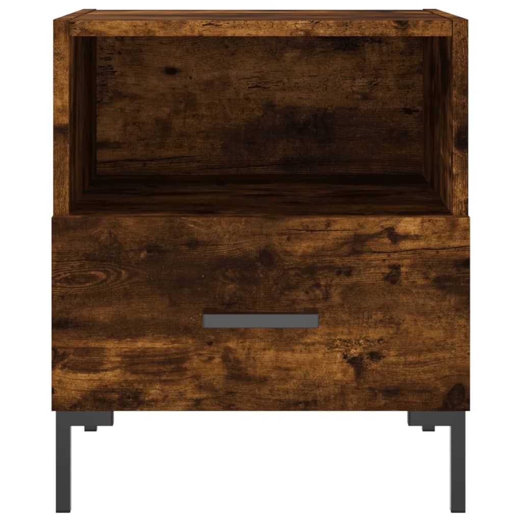 Tables de chevet 2 pcs. chêne fumé 40x35x47,5 cm matériau bois