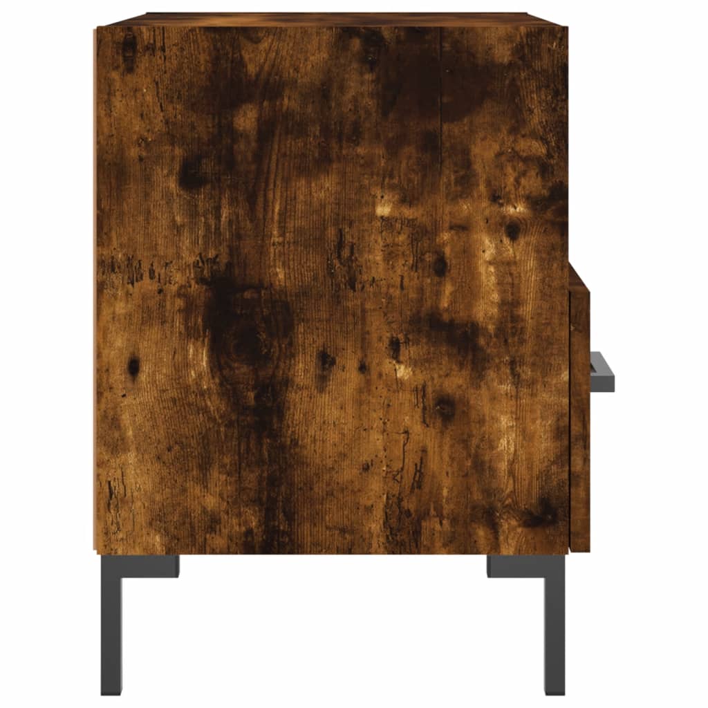 Tables de chevet 2 pcs. chêne fumé 40x35x47,5 cm matériau bois