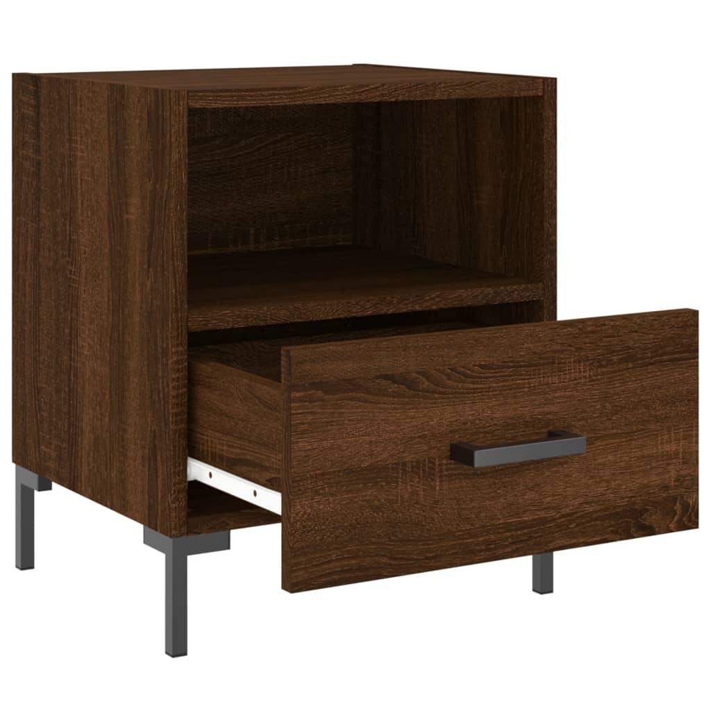 Tables de chevet 2pcs. Aspect chêne brun 40x35x47,5cm matériau bois