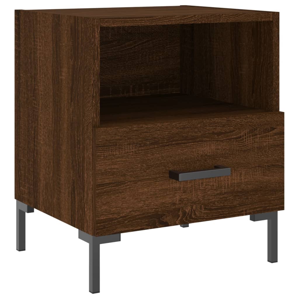 Tables de chevet 2pcs. Aspect chêne brun 40x35x47,5cm matériau bois