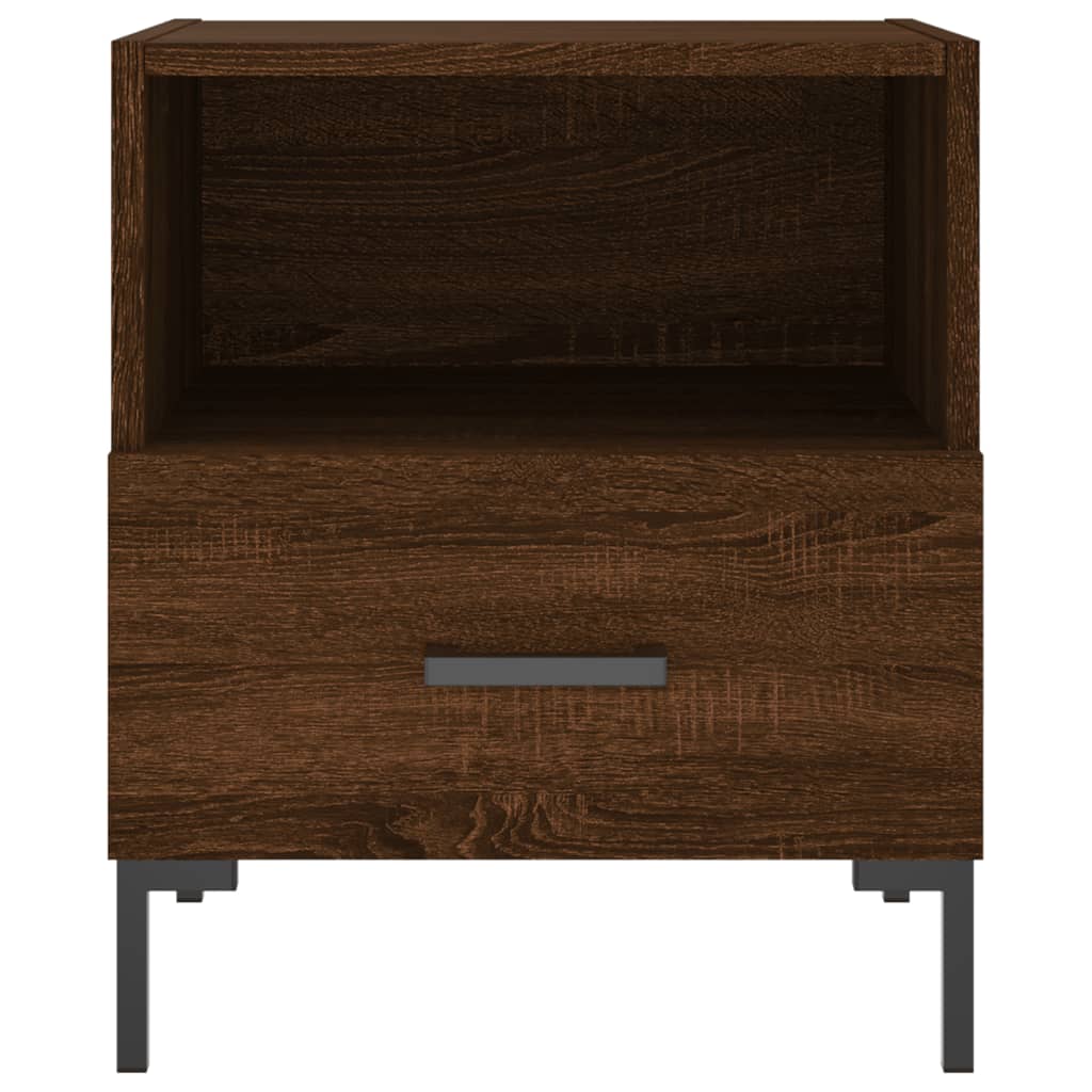 Tables de chevet 2pcs. Aspect chêne brun 40x35x47,5cm matériau bois