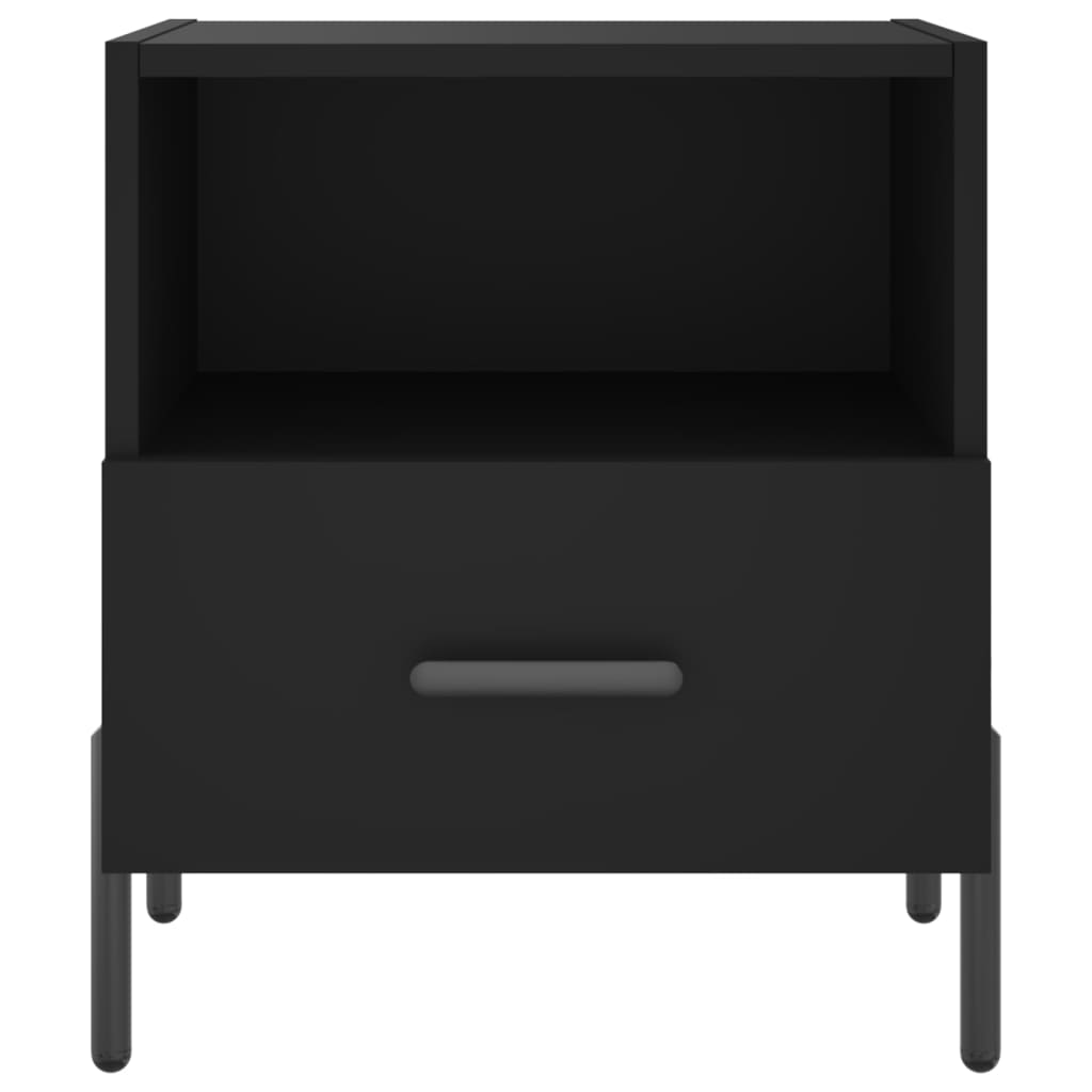 Tables de chevet 2 pcs. Noir 40x35x47,5 cm en bois