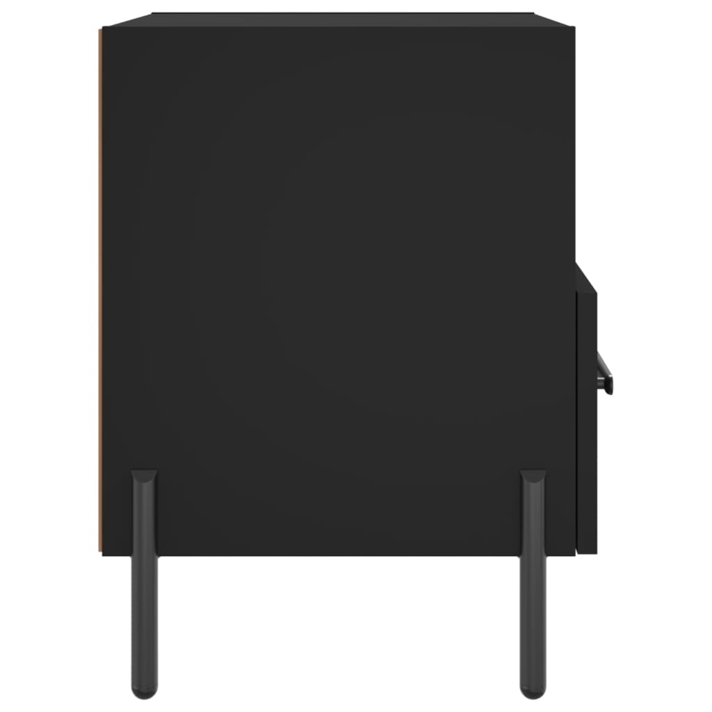Tables de chevet 2 pcs. Noir 40x35x47,5 cm en bois