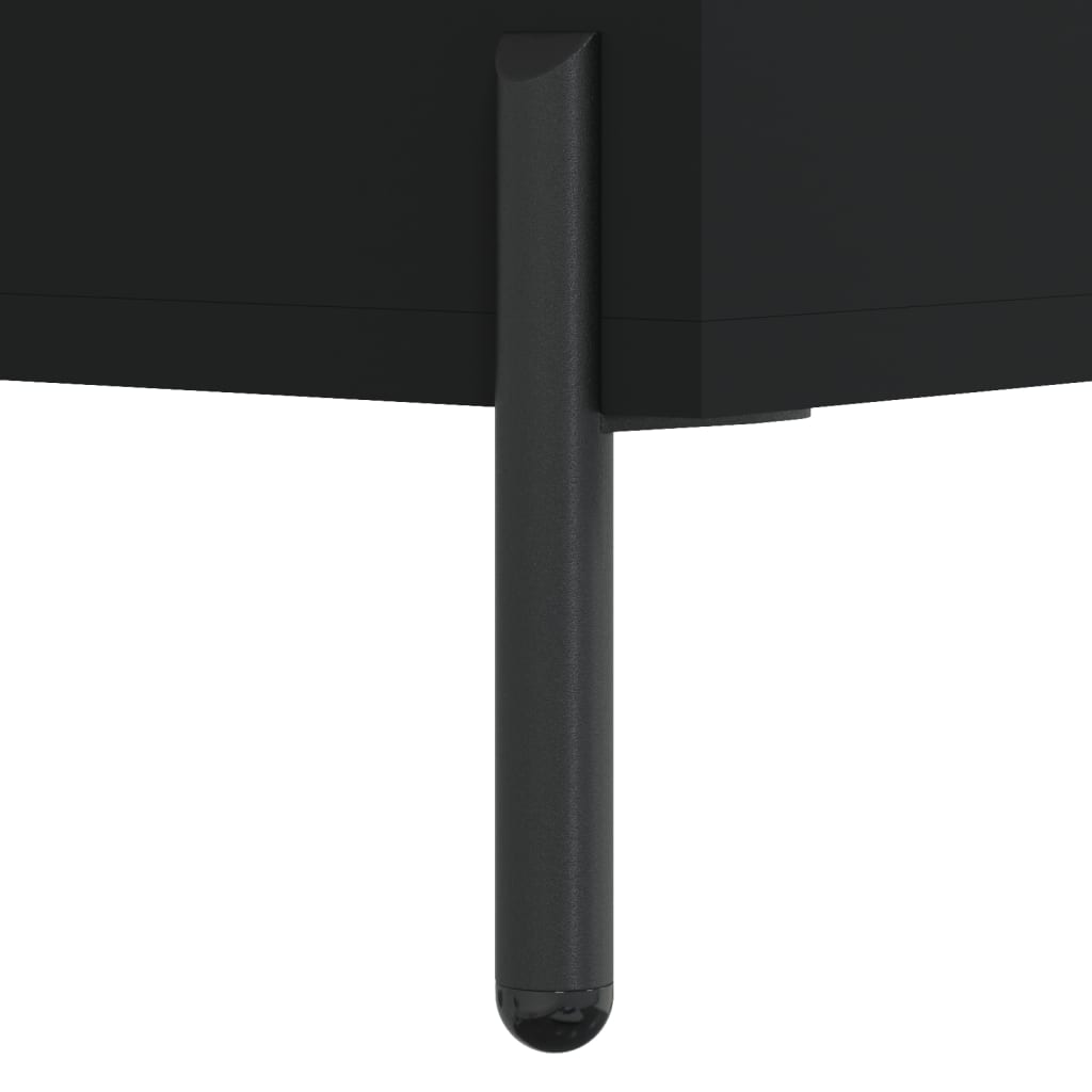 Tables de chevet 2 pcs. Noir 40x35x47,5 cm en bois