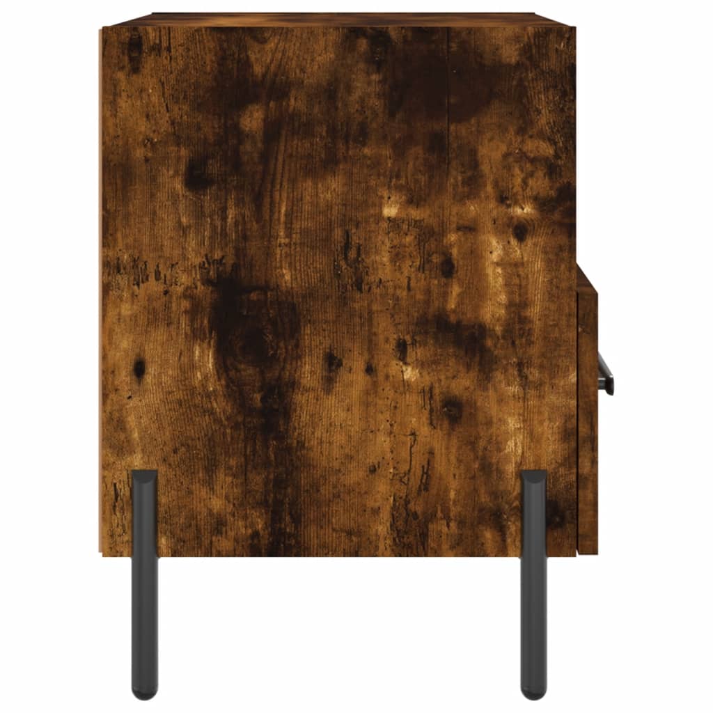 Tables de chevet 2 pcs. chêne fumé 40x35x47,5 cm matériau bois