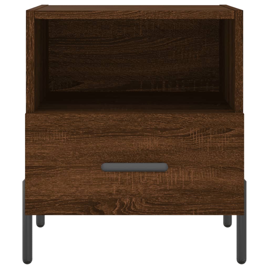 Tables de chevet 2pcs. Aspect chêne brun 40x35x47,5cm matériau bois