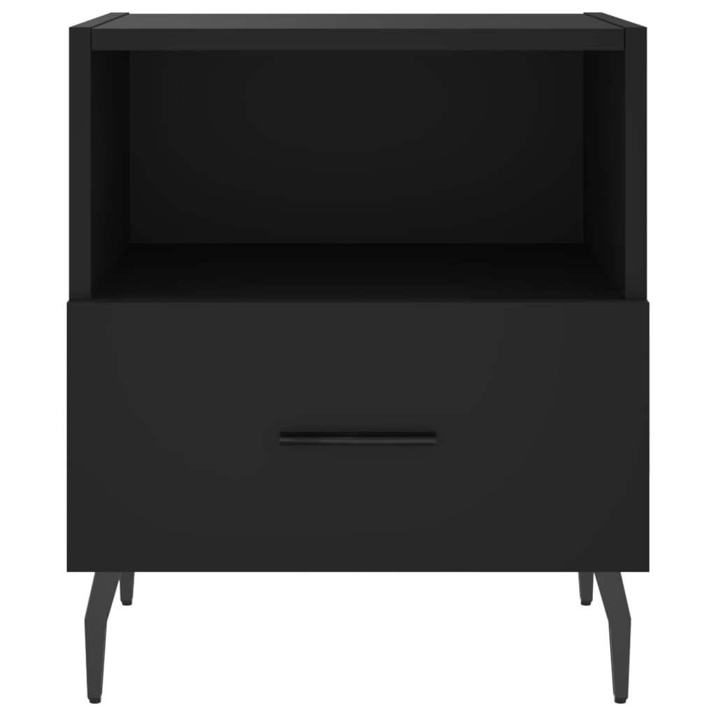 Tables de chevet 2 pcs. Noir 40x35x47,5 cm en bois