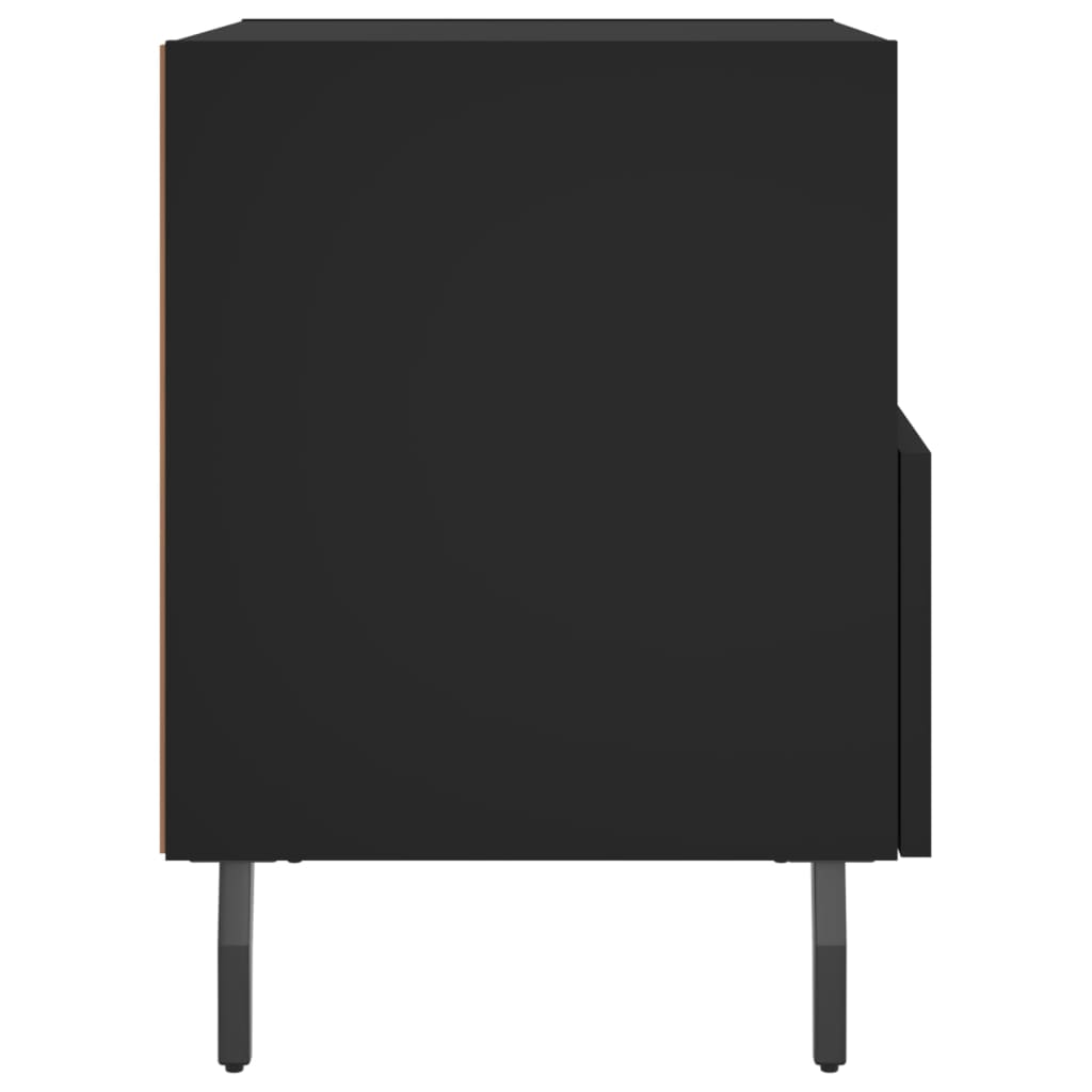 Tables de chevet 2 pcs. Noir 40x35x47,5 cm en bois