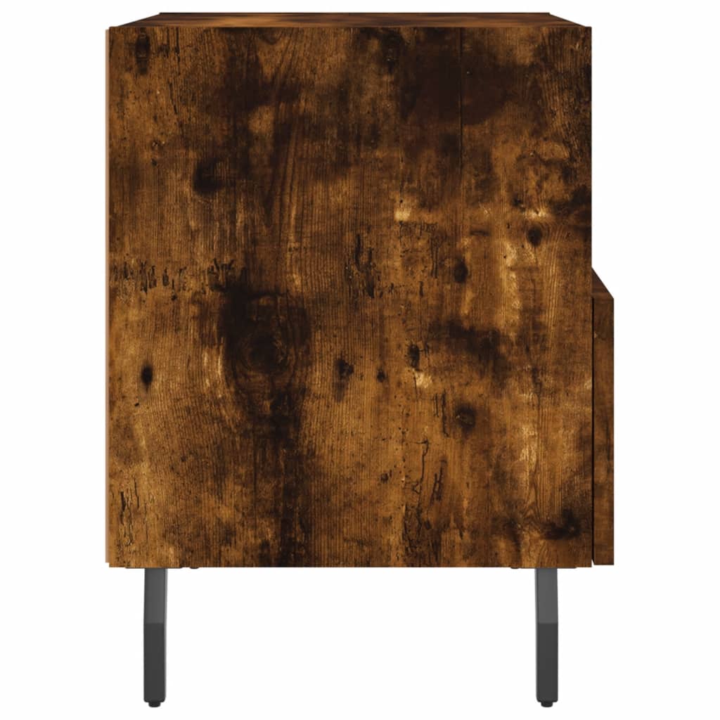 Tables de chevet 2 pcs. chêne fumé 40x35x47,5 cm matériau bois