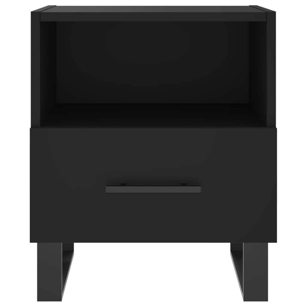 Tables de chevet 2 pcs. Noir 40x35x47,5 cm en bois
