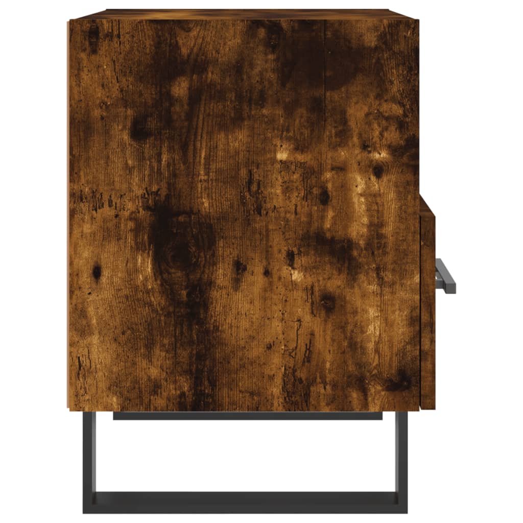 Bedside table smoked oak 40x35x47.5 cm wood material