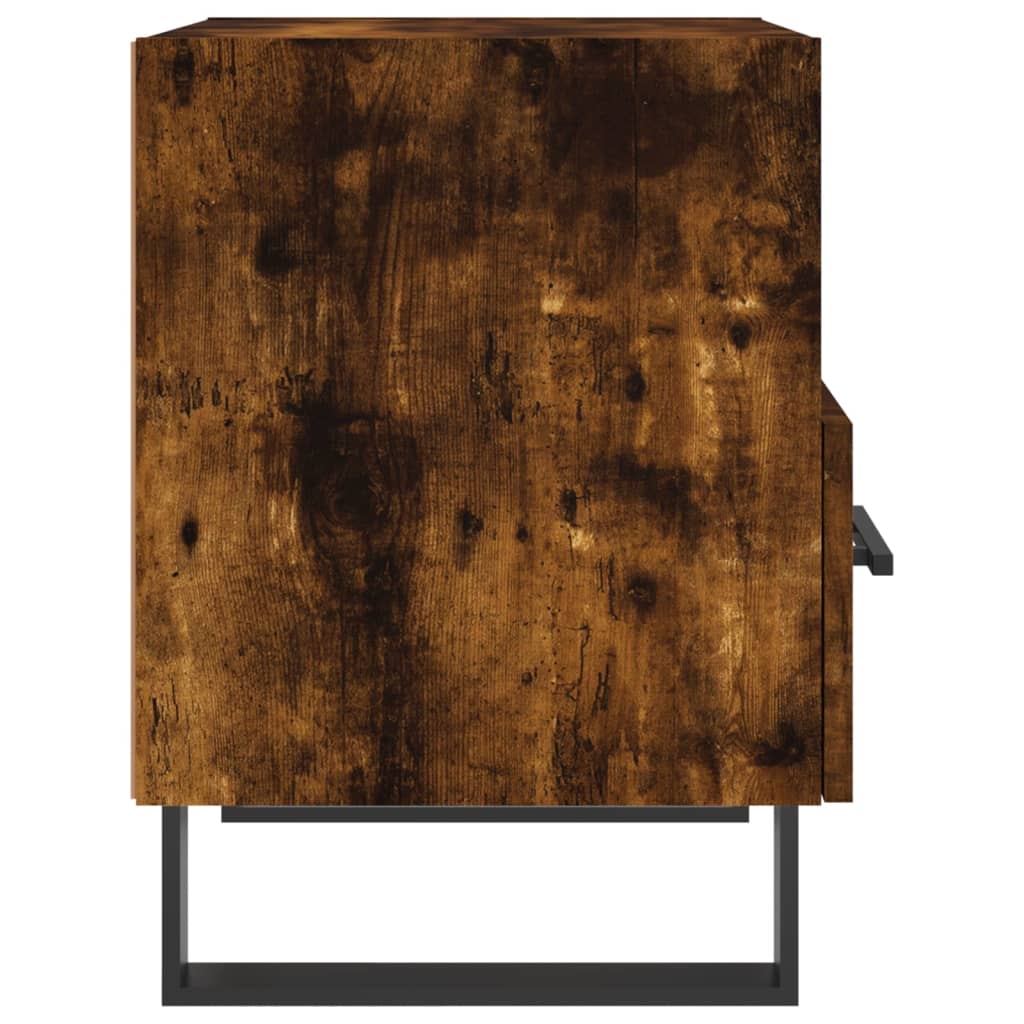 Tables de chevet 2 pcs. chêne fumé 40x35x47,5 cm matériau bois