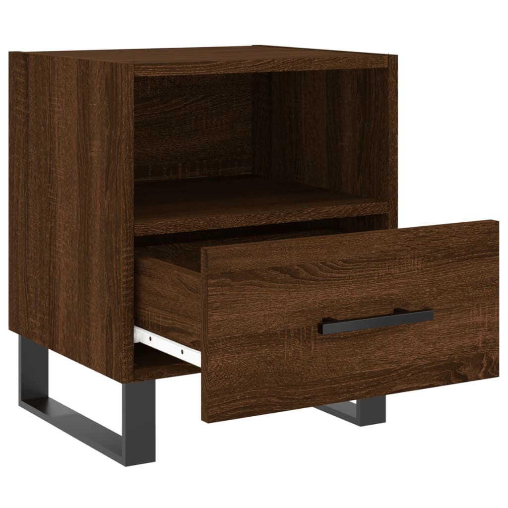 Tables de chevet 2pcs. Aspect chêne brun 40x35x47,5cm matériau bois