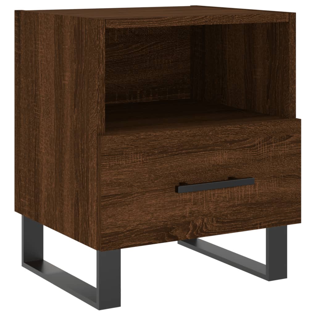 Tables de chevet 2pcs. Aspect chêne brun 40x35x47,5cm matériau bois