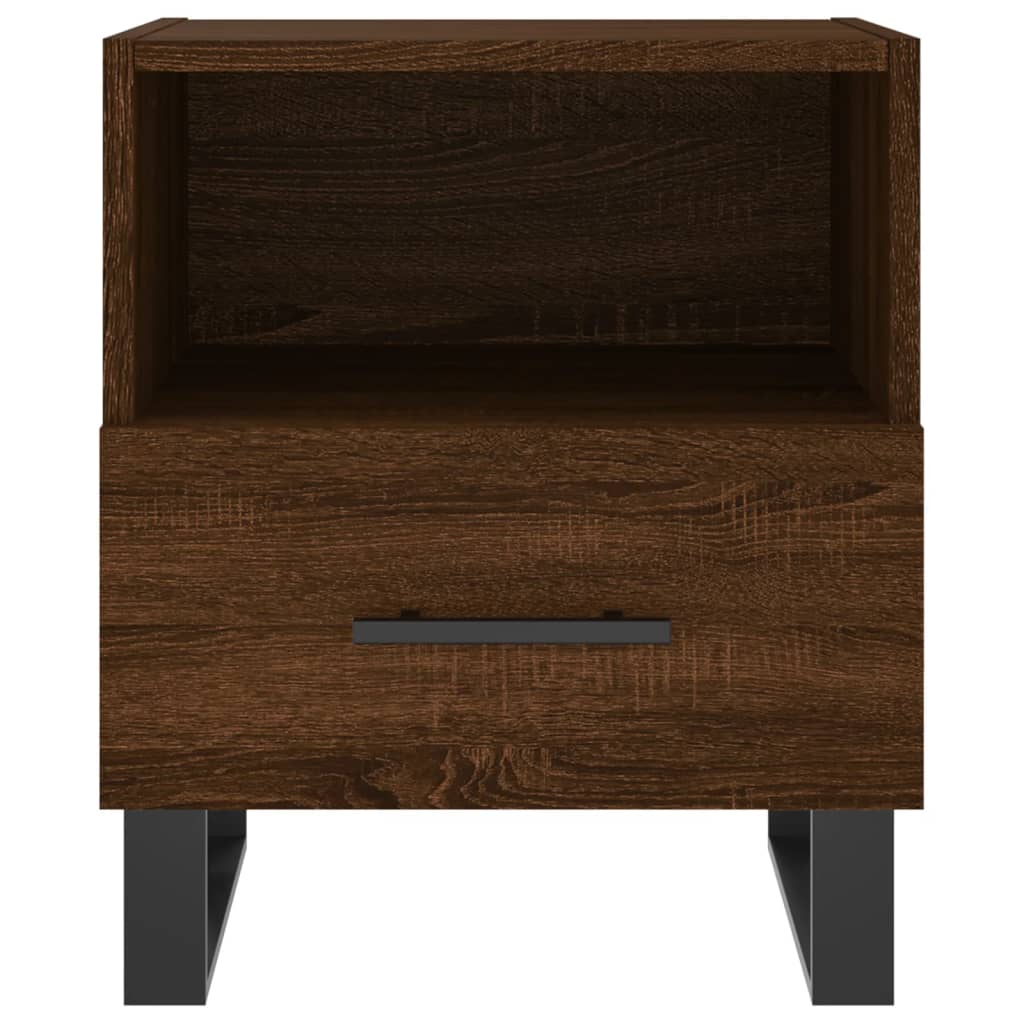 Tables de chevet 2pcs. Aspect chêne brun 40x35x47,5cm matériau bois