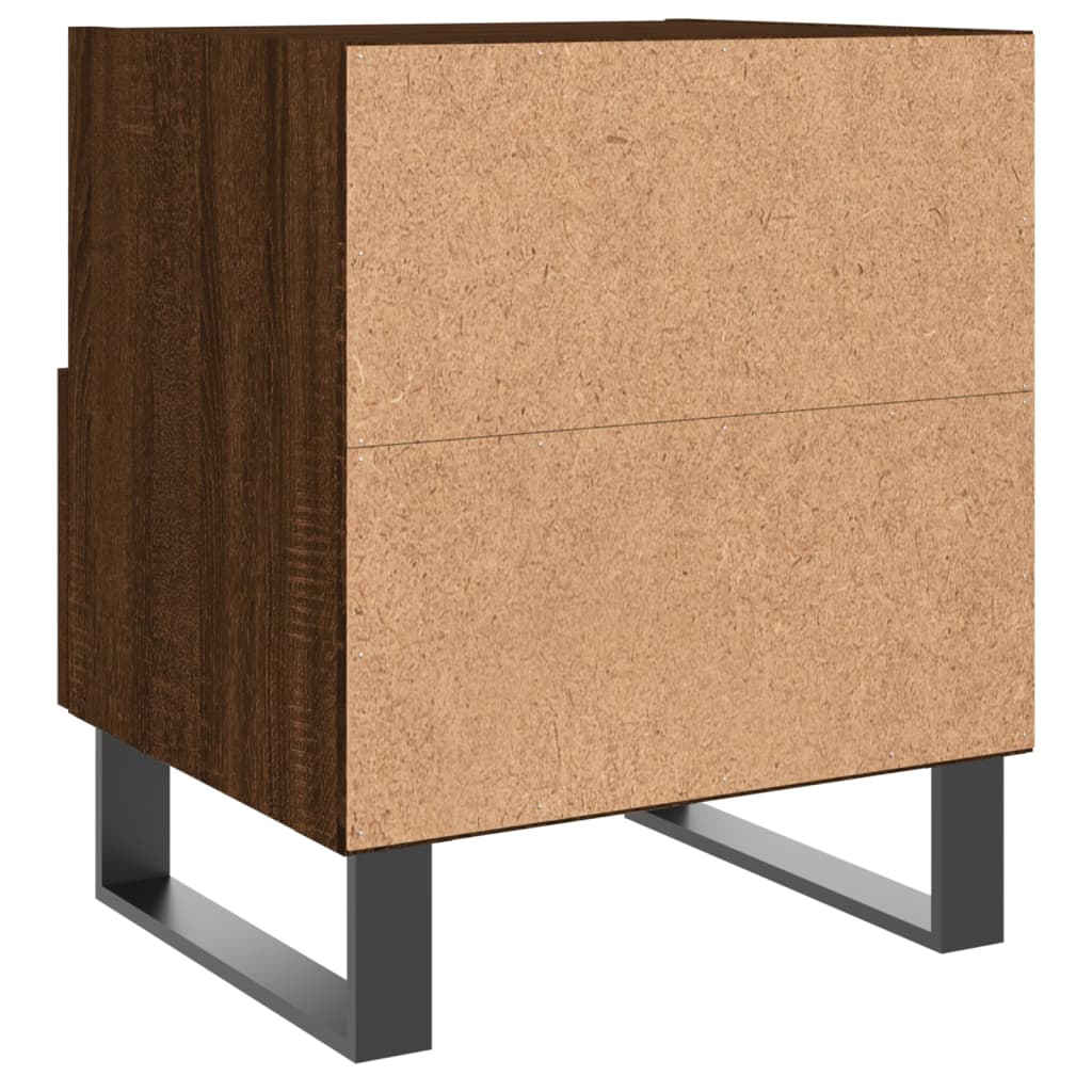 Tables de chevet 2pcs. Aspect chêne brun 40x35x47,5cm matériau bois