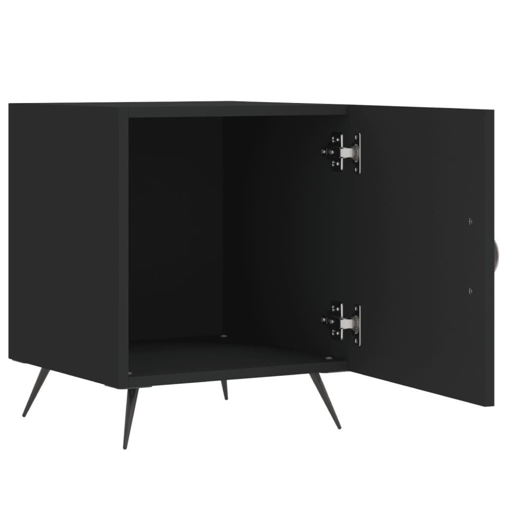 Tables de chevet 2 pcs. Noir 40x40x50 cm en bois