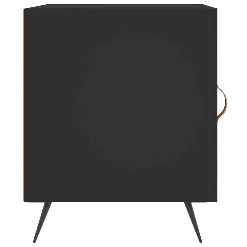 Tables de chevet 2 pcs. Noir 40x40x50 cm en bois