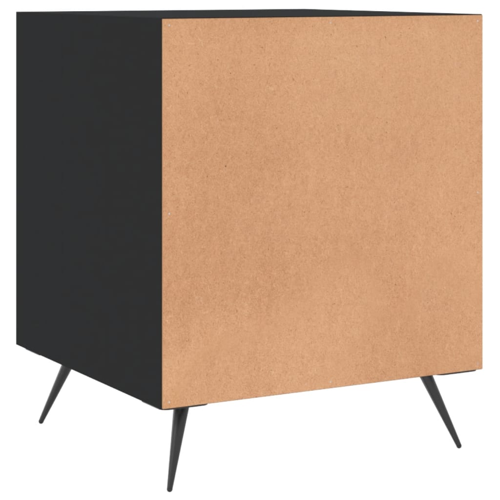 Tables de chevet 2 pcs. Noir 40x40x50 cm en bois