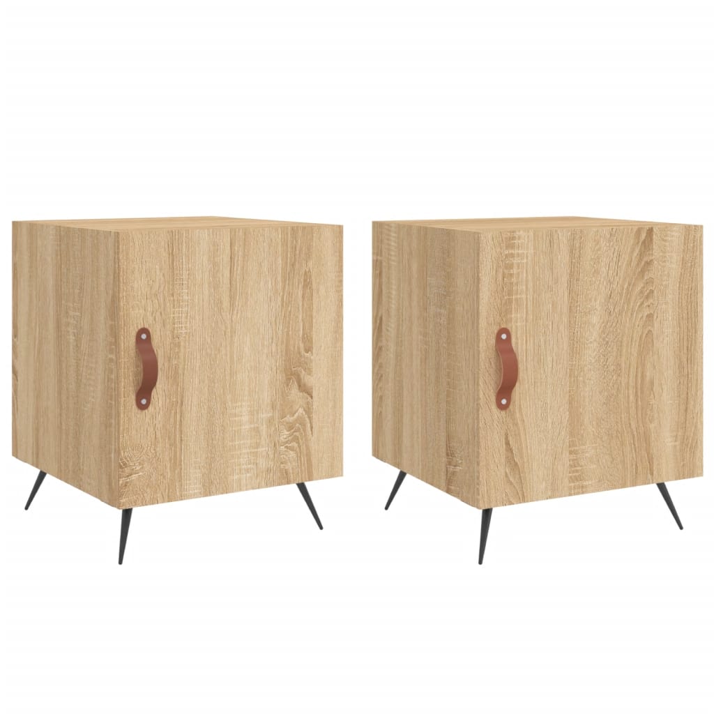 Tables de chevet 2 pcs. Chêne Sonoma 40x40x50 cm matériau bois