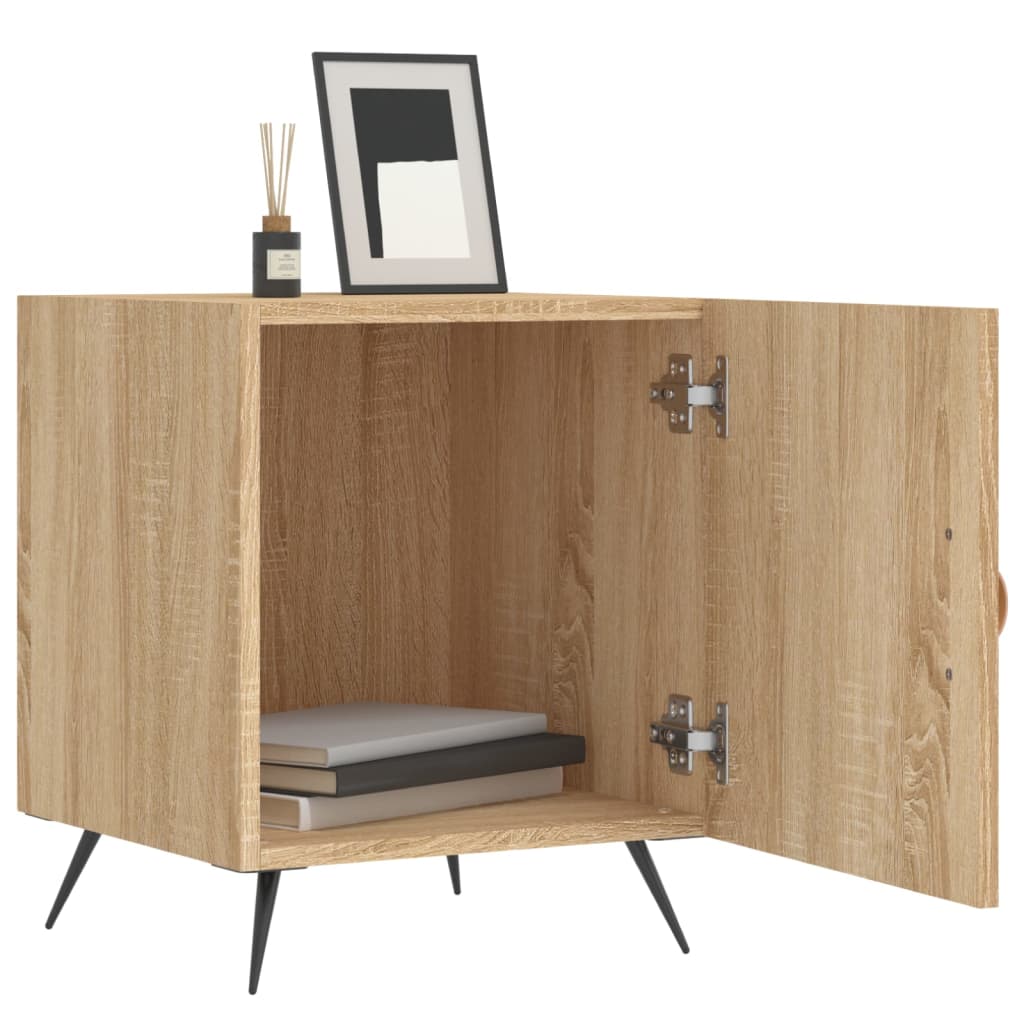 Tables de chevet 2 pcs. Chêne Sonoma 40x40x50 cm matériau bois