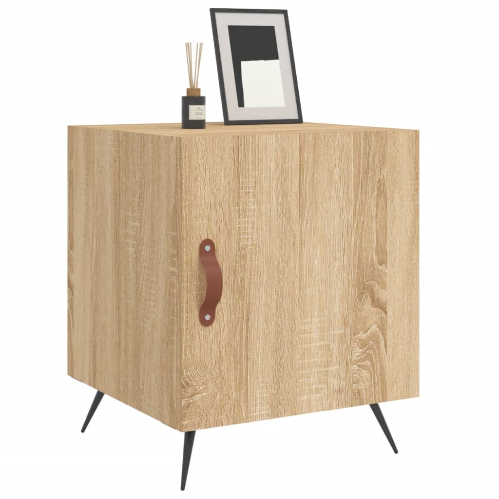 Tables de chevet 2 pcs. Chêne Sonoma 40x40x50 cm matériau bois