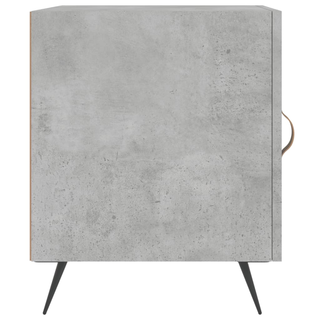 Bedside tables 2 pcs. Concrete grey 40x40x50 cm wood material