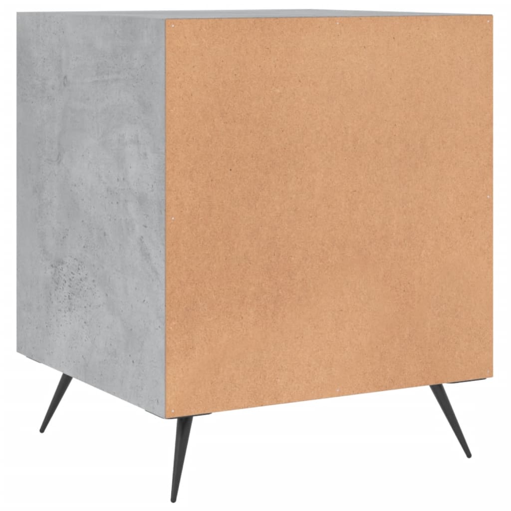 Bedside tables 2 pcs. Concrete grey 40x40x50 cm wood material
