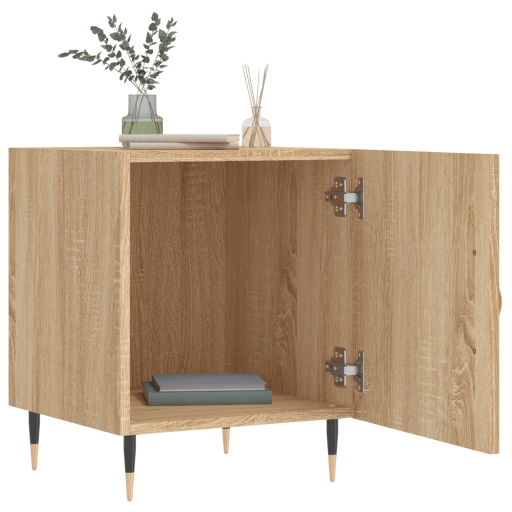 Tables de chevet 2 pcs. Chêne Sonoma 40x40x50 cm matériau bois